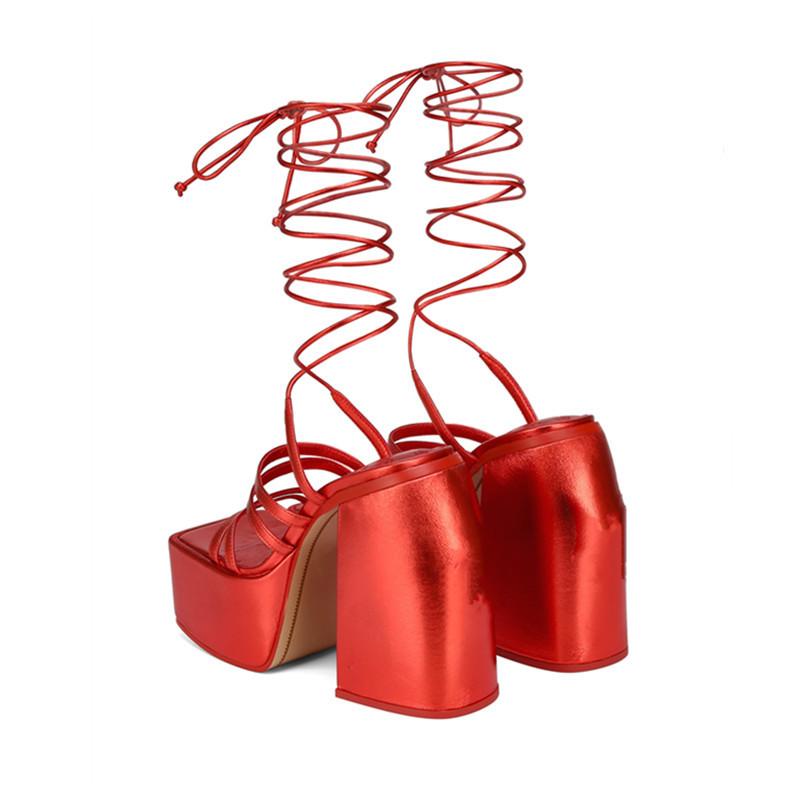 Opp France Women Lace-up High Heels