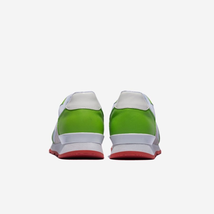 Opp France Women Lace-Up Suede Sneakers Green