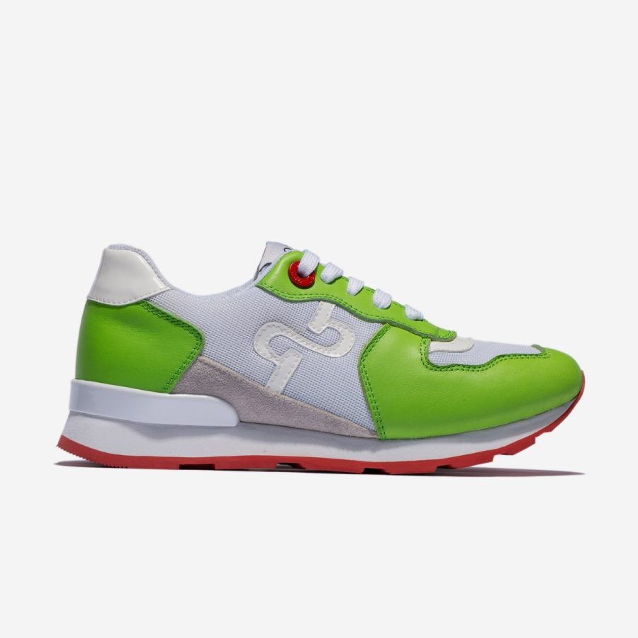 opp france Women Lace-Up Suede Sneakers Green