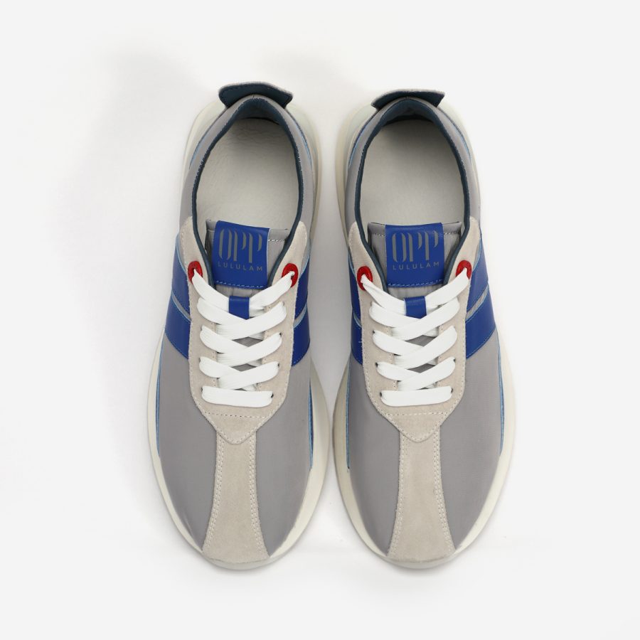 Opp France Women Light Gray Nylon Bumpr Sneakers