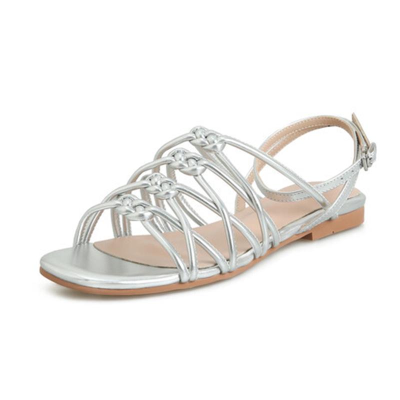 opp france Women Metallic String Sandals