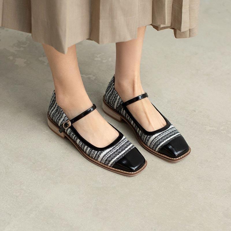 Opp France Women Patchwork Check Shoes