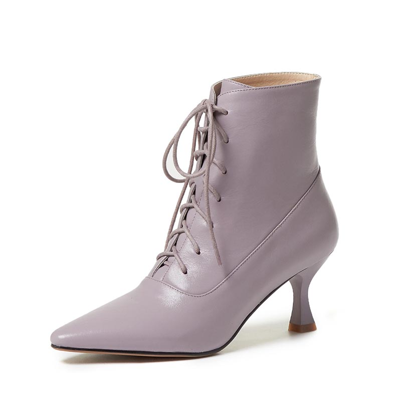opp france Women Pointed Toe High Heel Ankle Boots