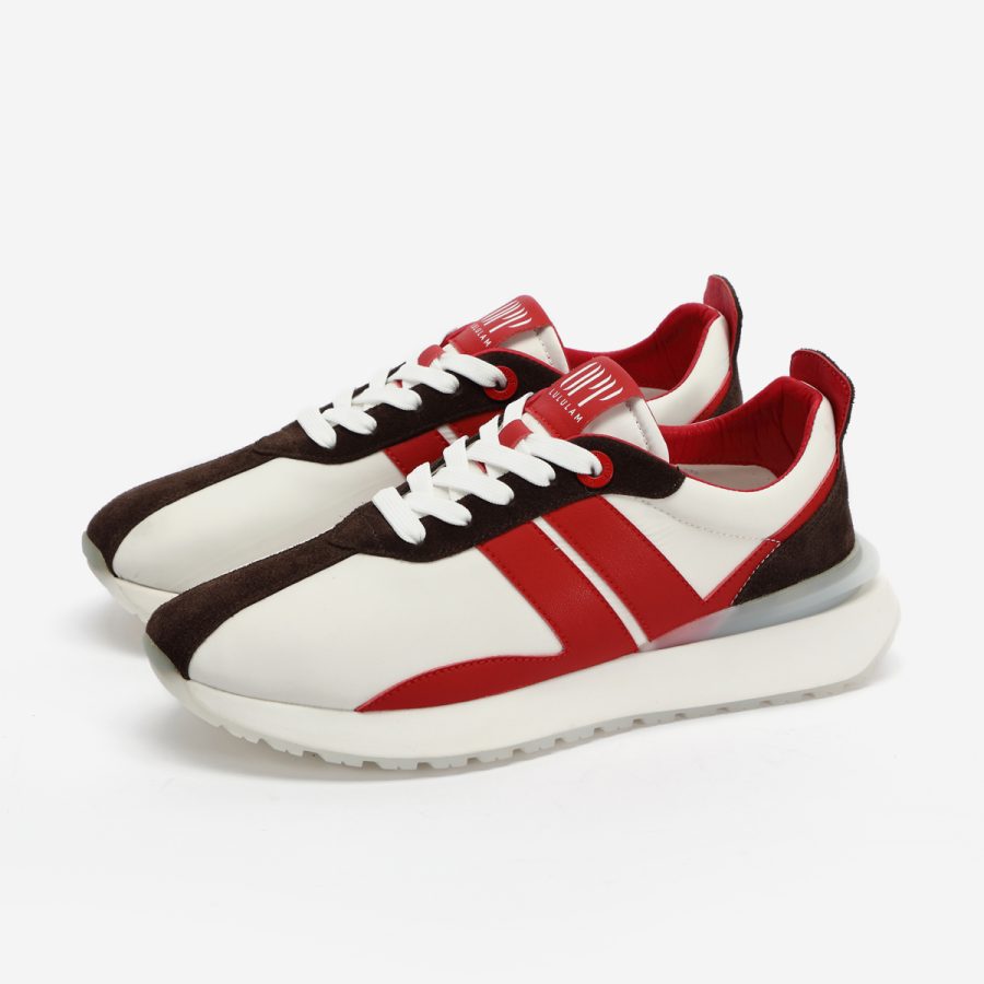 Opp France Women Red Nylon Bumpr Sneakers