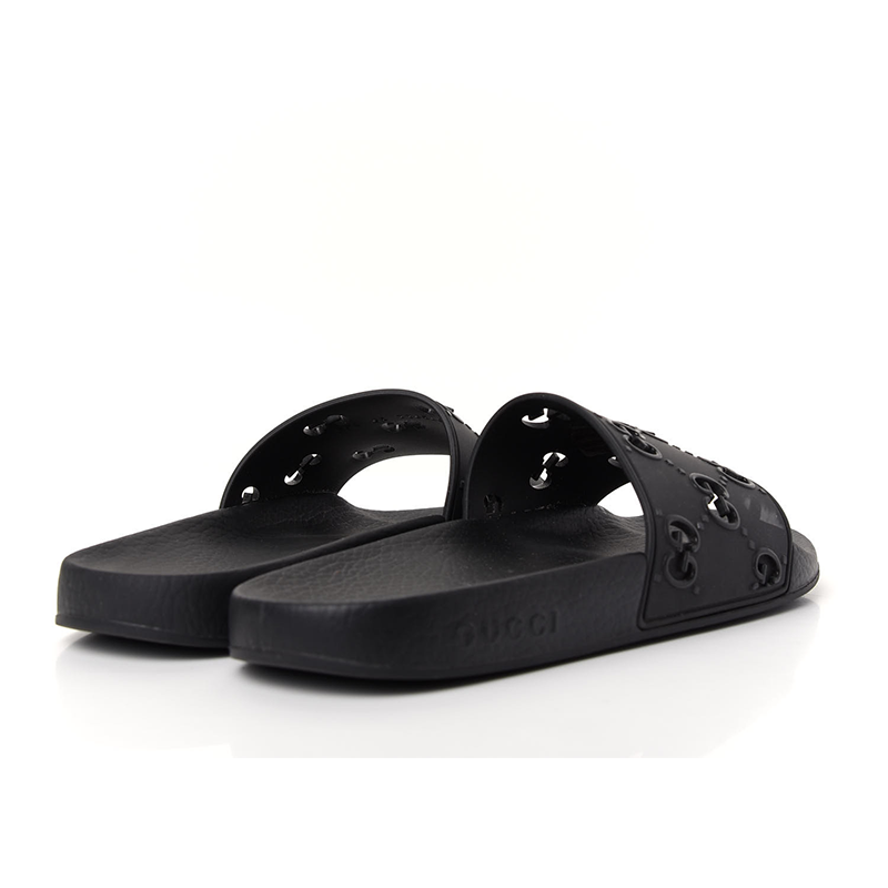 Opp France Women’s Sandals Black Rubber Slides
