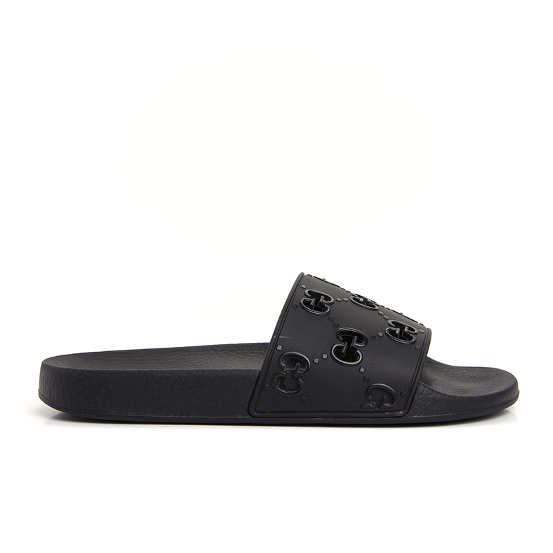 opp france Women’s Sandals Black Rubber Slides