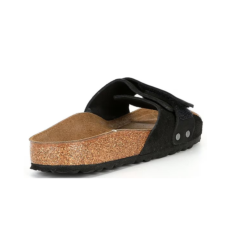 Opp France Women’s Sandals Velcro Slippers Black