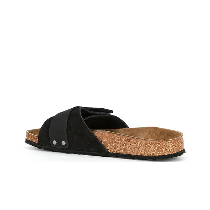 Opp France Women’s Sandals Velcro Slippers Black