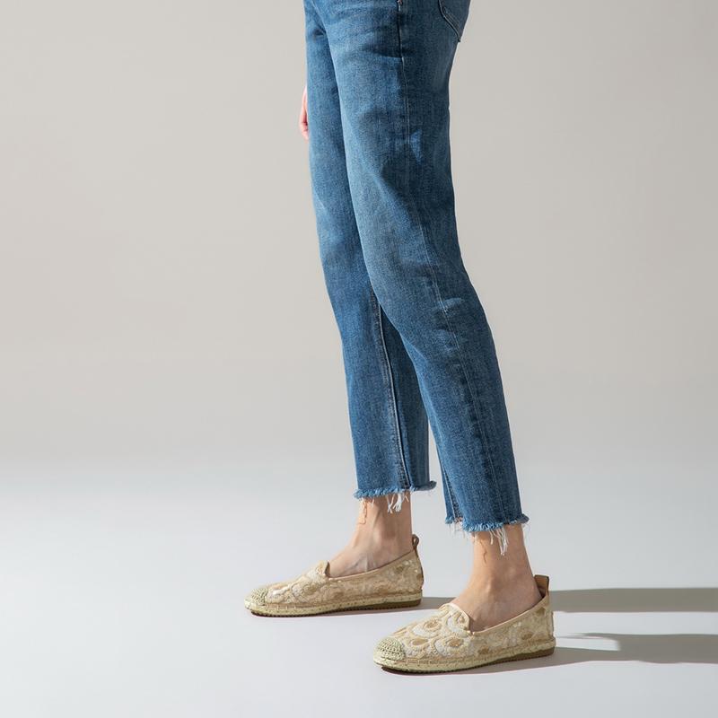 Opp France Women Sequin Shallow Fisherman Shoes