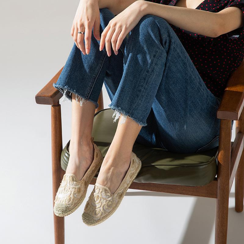 Opp France Women Sequin Shallow Fisherman Shoes