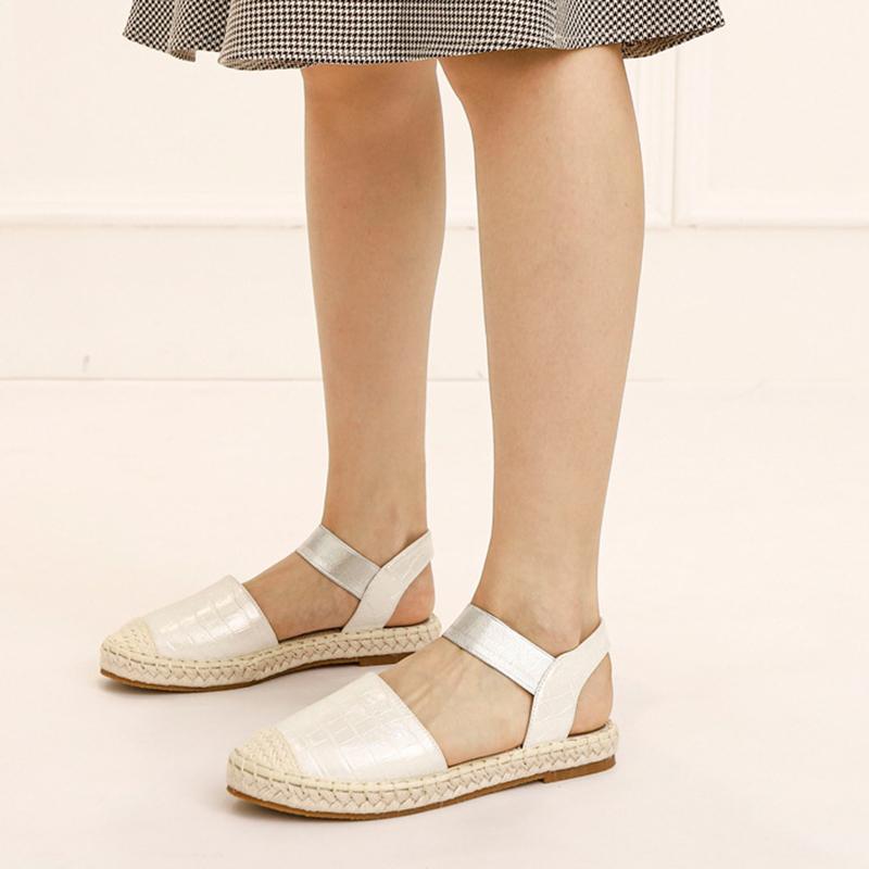 opp france Women Soft Sole Straw Fisherman Shoes