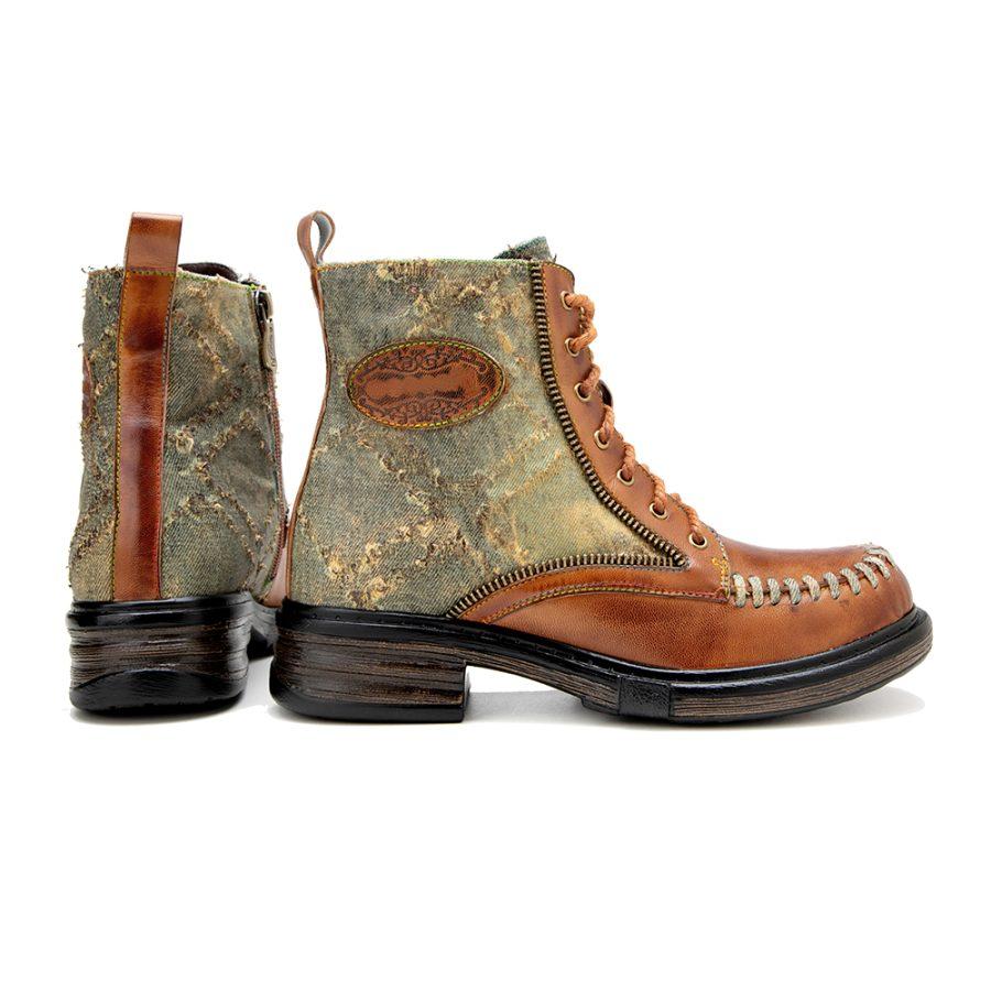Opp France Women Splicing Pattern Martin Boots
