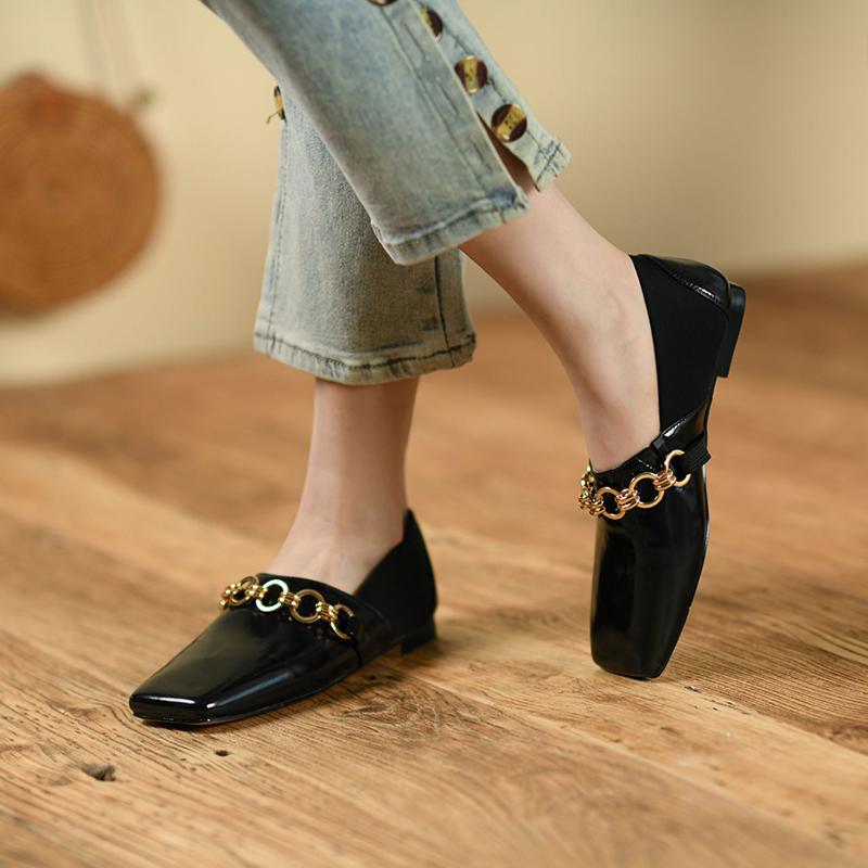 Opp France Women Square-toe Metal Loafers