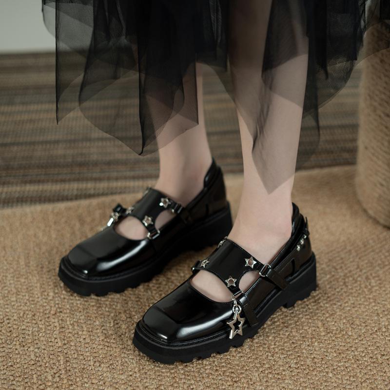 Opp France Women Star Leather Shoes