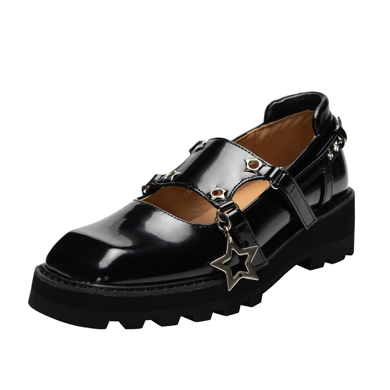 opp france Women Star Leather Shoes
