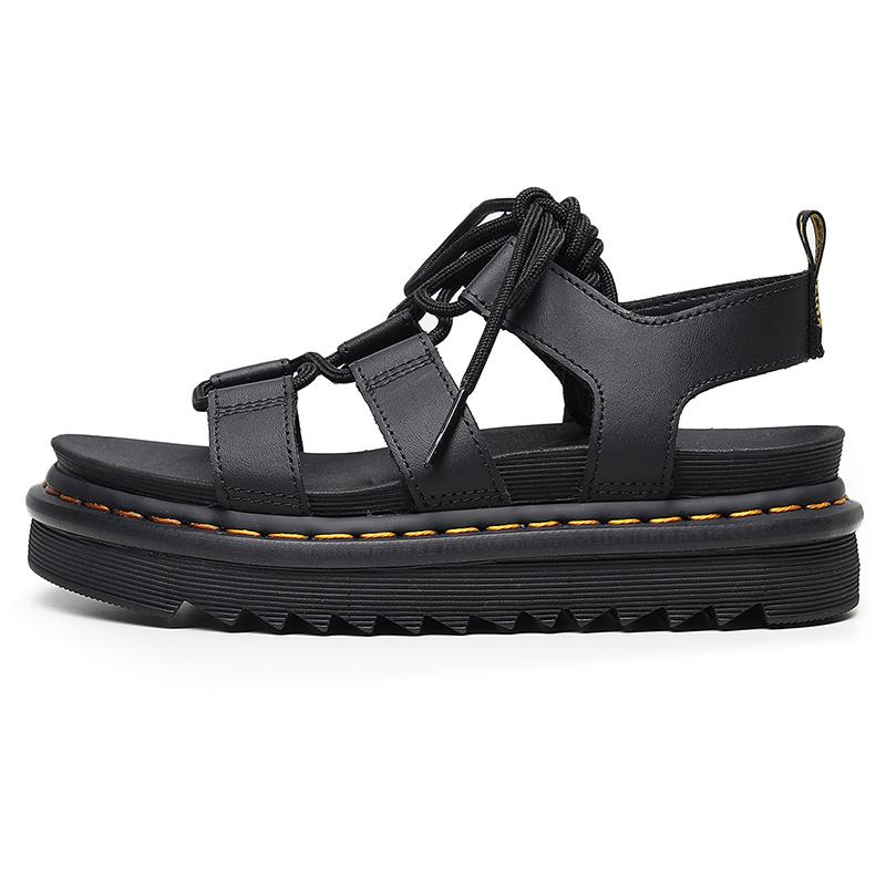 opp france Women Strappy Platform Sandals Black