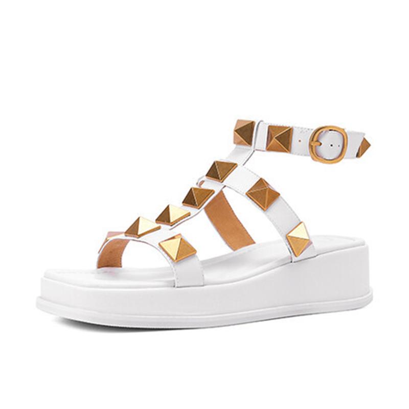 Opp France Women Studded Roman Platform Sandals