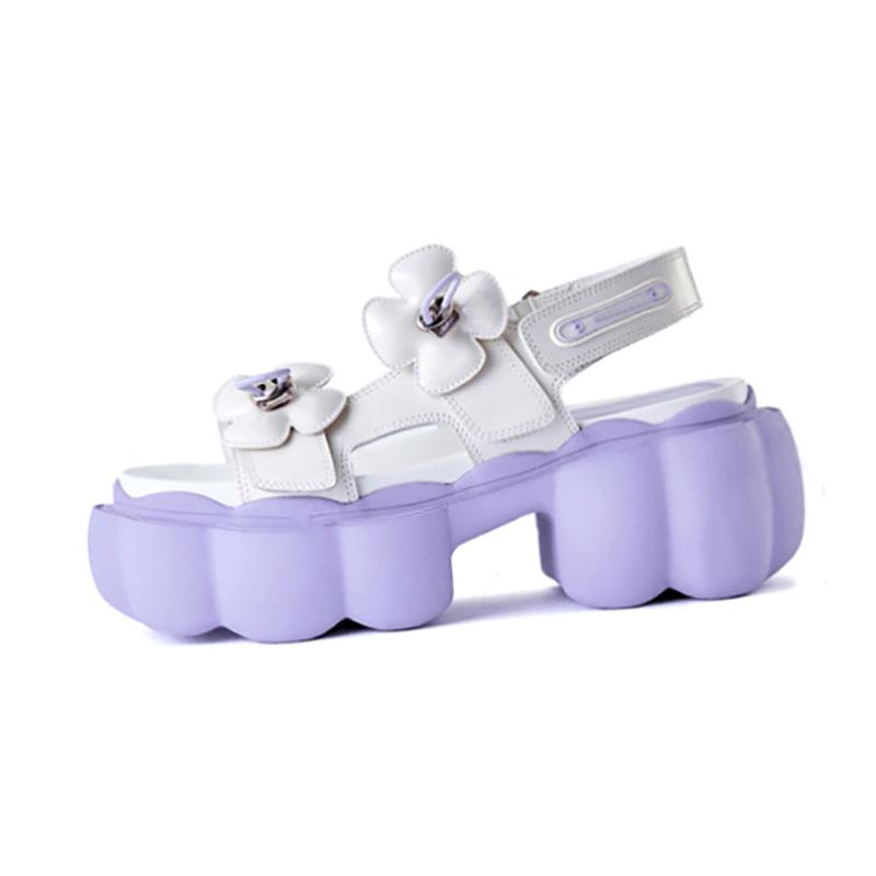 opp france Women Velcro Platform Sandals