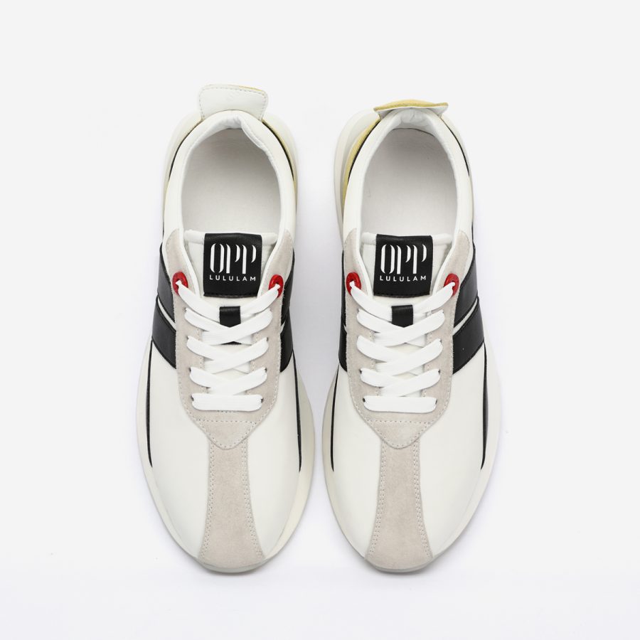 Opp France Women White Nylon Bumpr Sneakers