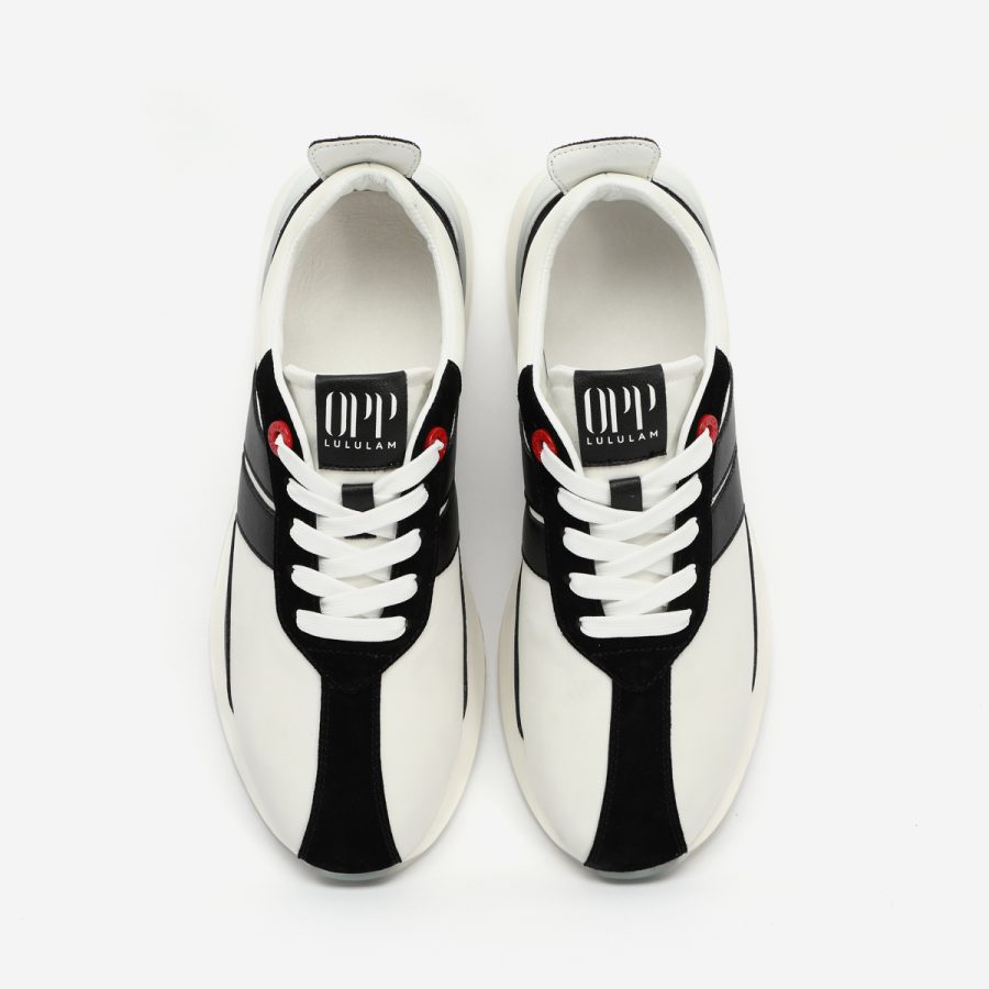 Opp France Women White Nylon Bumpr Sneakers