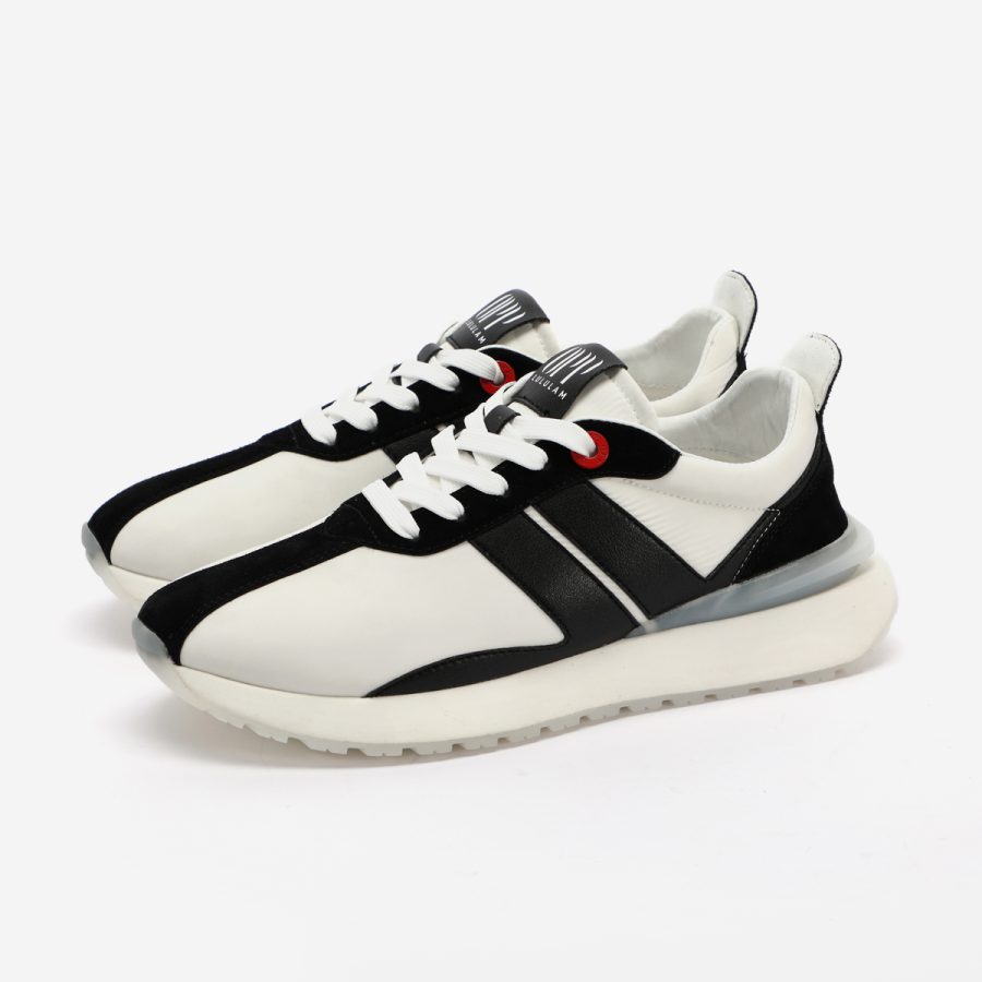 Opp France Women White Nylon Bumpr Sneakers