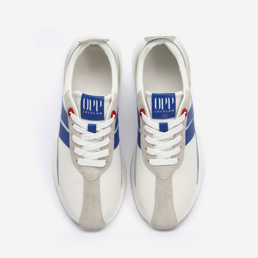 Opp France Women White Nylon Bumpr Sneakers