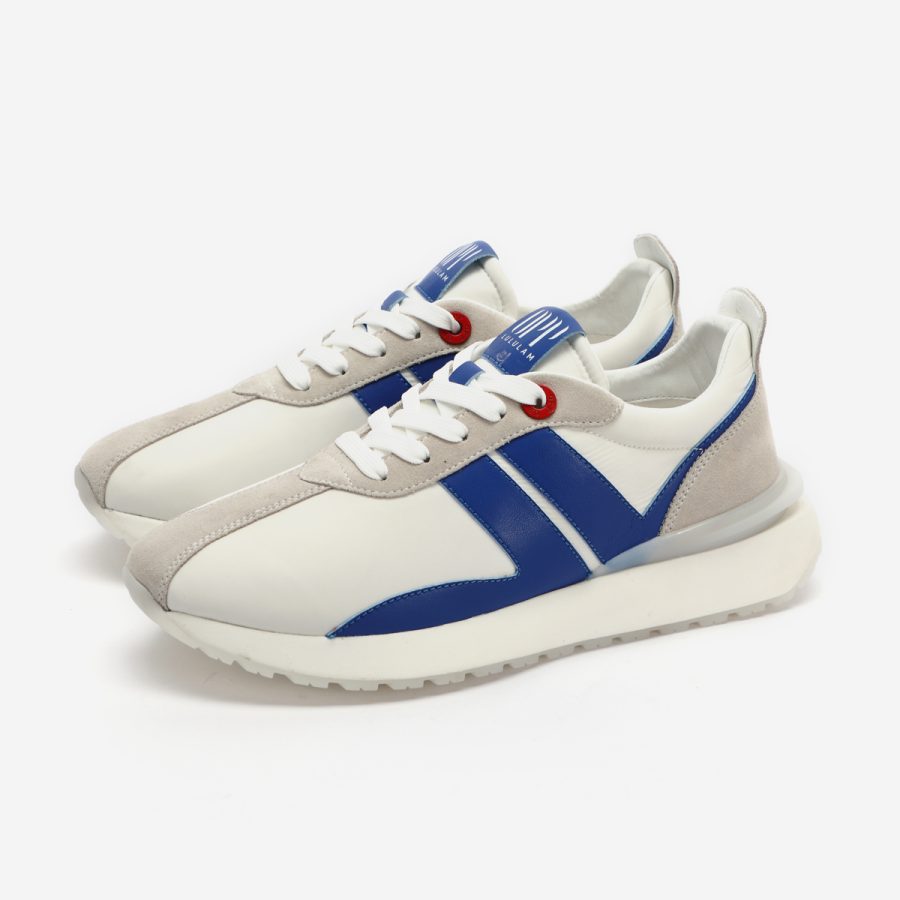 Opp France Women White Nylon Bumpr Sneakers