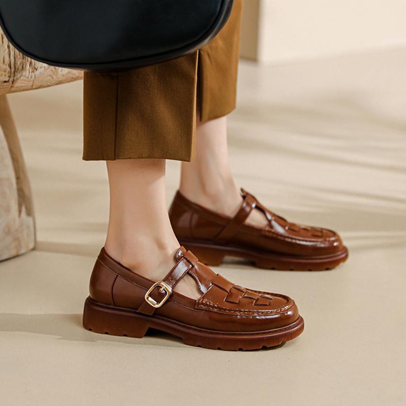 Opp France Women Woven Cutout Loafers