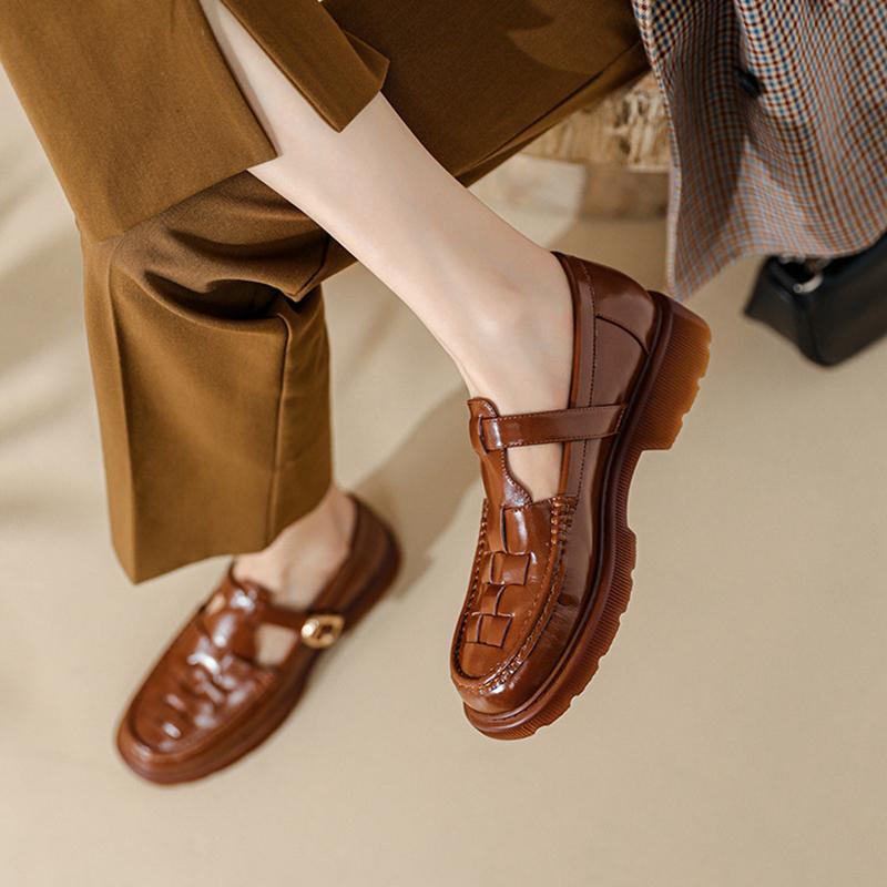 Opp France Women Woven Cutout Loafers