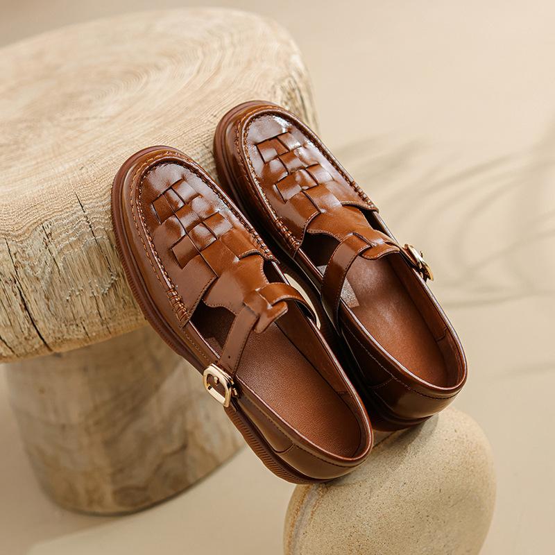 Opp France Women Woven Cutout Loafers