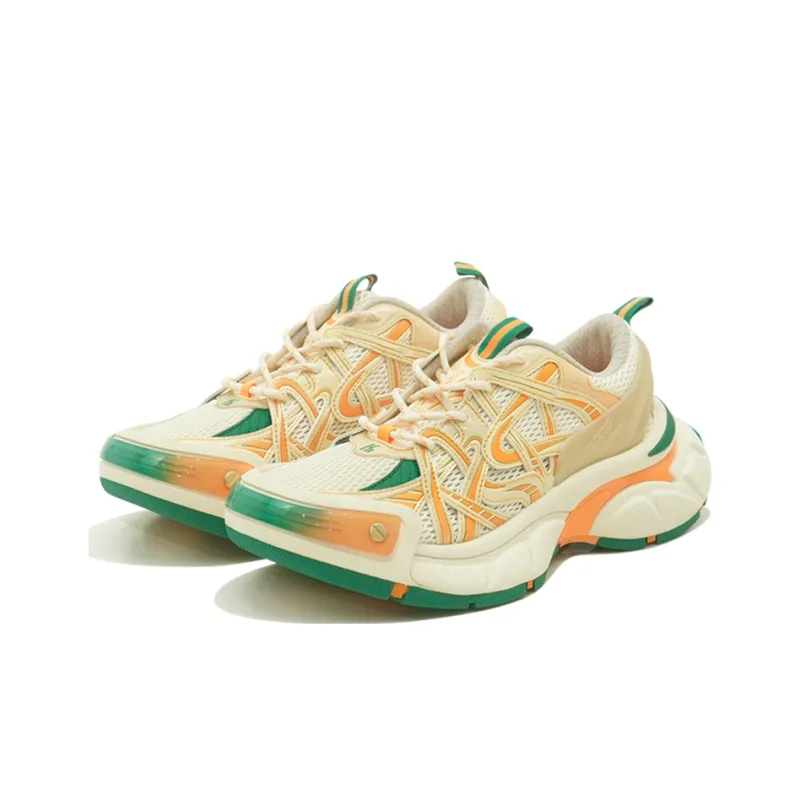 Opp France Orange Green Thick-soled Breathable Sports Shoes For Men And Women