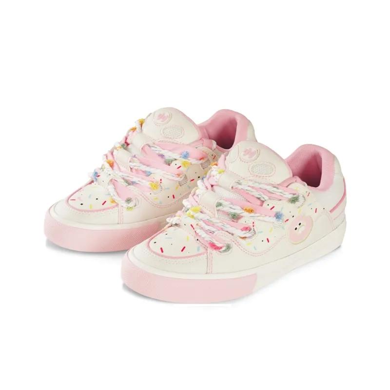 Opp France Pink And White Cute Teenage Fashion Trend Casual Shoes For Both Men And Women