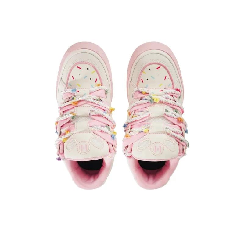 Opp France Pink And White Cute Teenage Fashion Trend Casual Shoes For Both Men And Women
