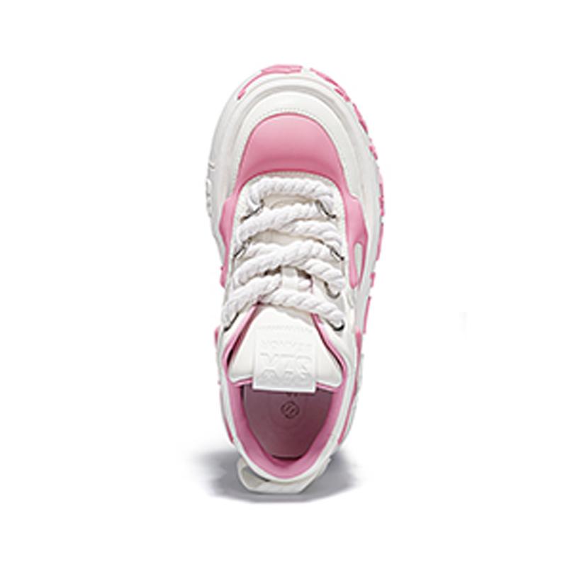 Opp France Pink Casual Shoes For Women Versatile High-end Niche Thick Soled Board Shoes