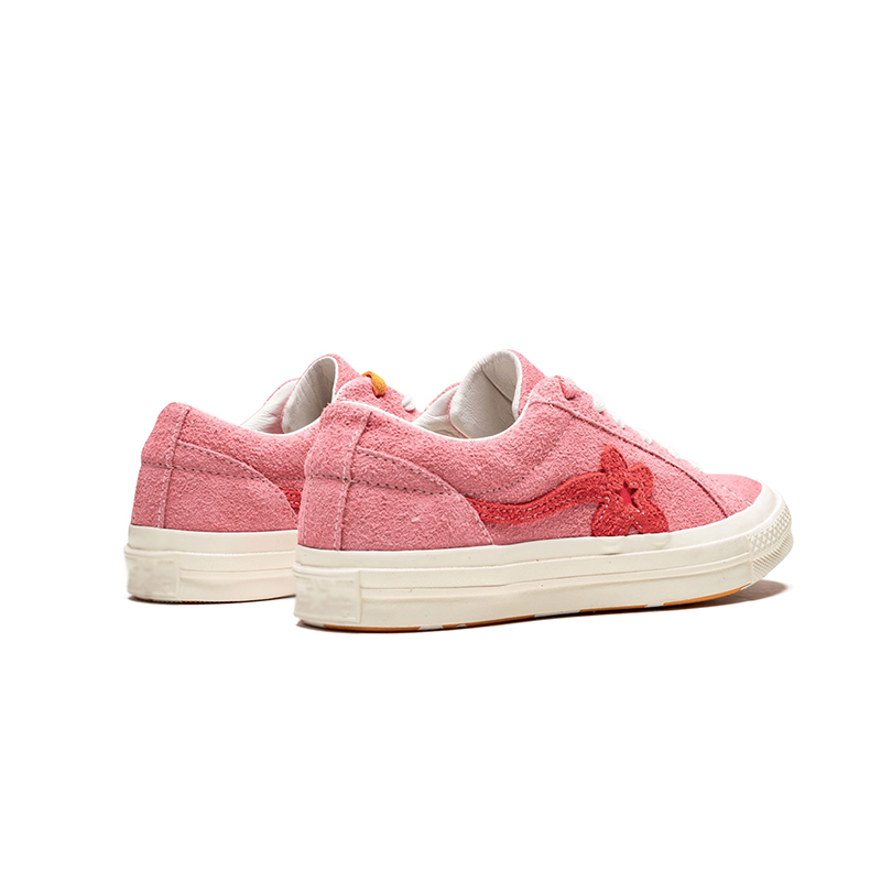 Opp France Pink Low-top Floral Suede Unisex Casual Shoes