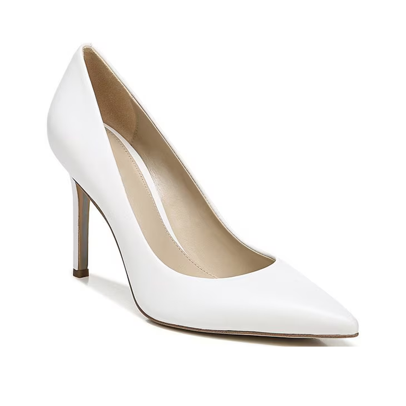 Opp France Pointed High-heeled Shoes Pointed Toe Pumps White