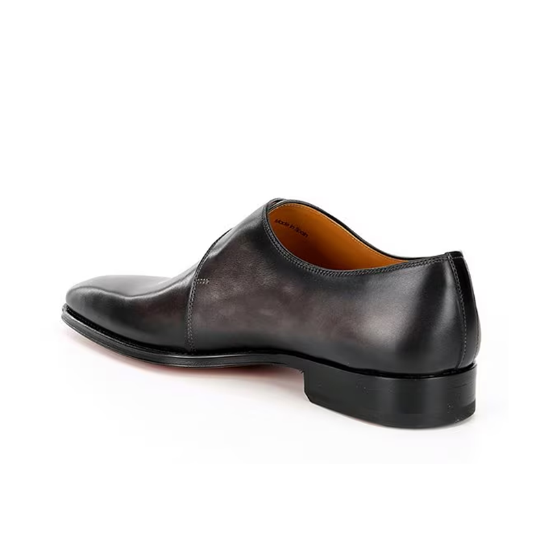 Opp France Pointed Toe Single Buckle Business Casual Men’s Leather Shoes Formal Shoes