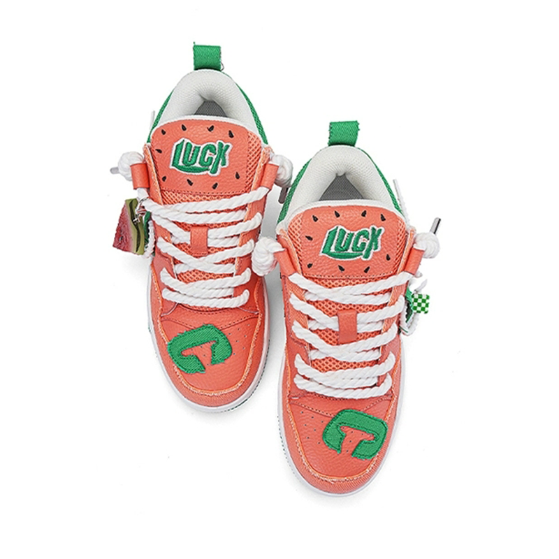 Opp France Red And Green Retro Lace Up Trendy Unisex Casual Shoes Board Shoes