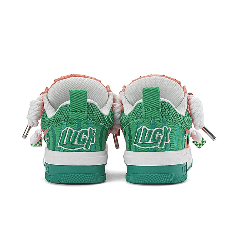 Opp France Red And Green Retro Lace Up Trendy Unisex Casual Shoes Board Shoes