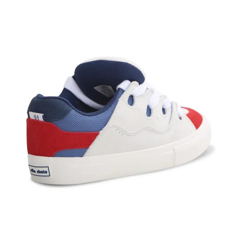 Opp France Red White Blue Color Blocked Lace Up Trendy Unisex Casual Shoes Board Shoes