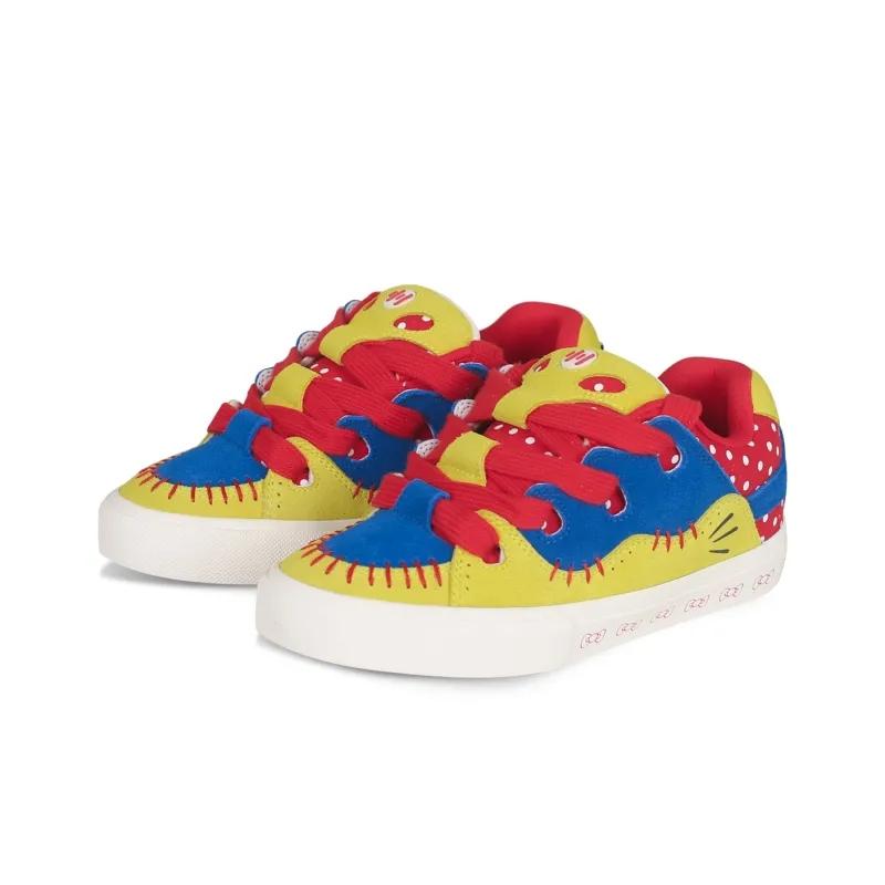 Opp France Red Yellow And Blue Contrasting Fashionable Unisex Casual Shoes