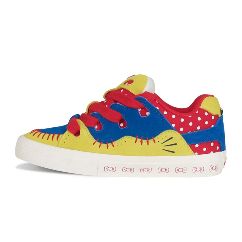 opp france Red yellow and blue contrasting fashionable unisex casual shoes