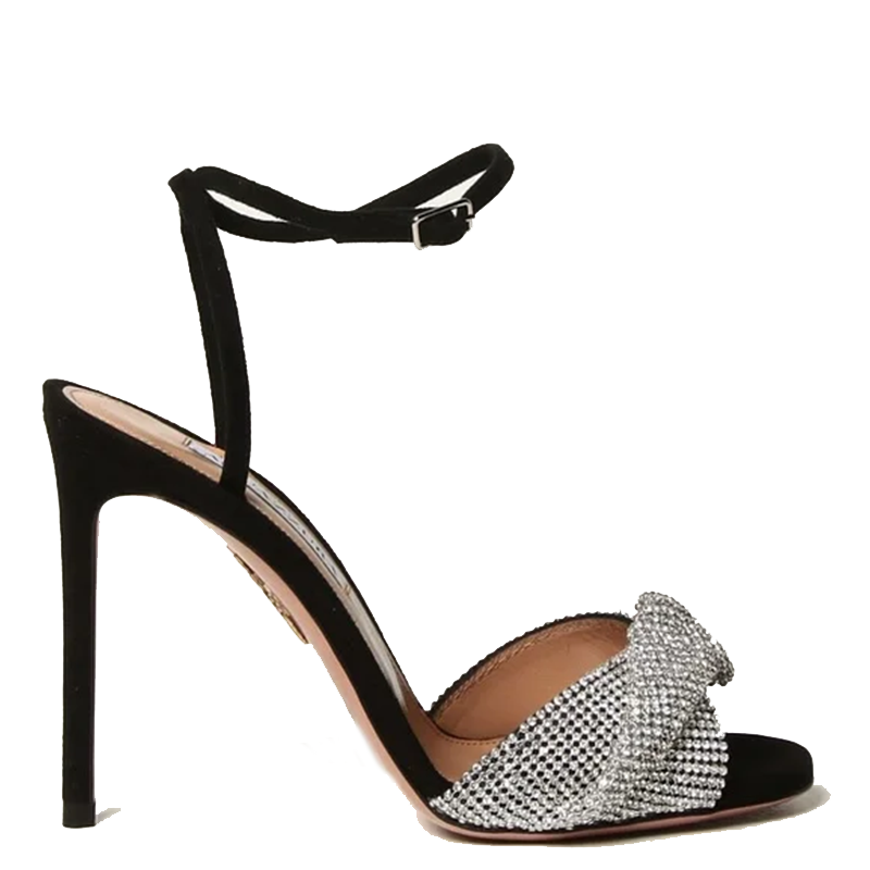 opp france Rhinestone Dress Sandals Open toe round toe heels