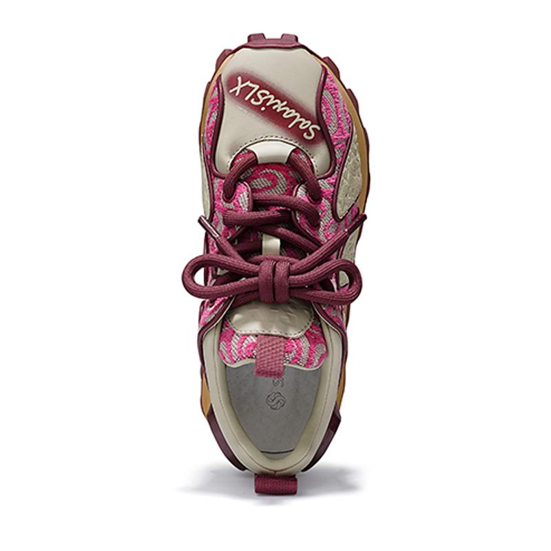 Opp France Rose Red Trendy Brand Versatile Casual Unisex Thick Soled Forrest Gump Shoes