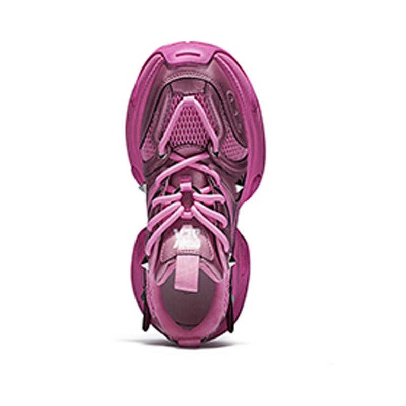 Opp France Rose Red Women’s Retro Dad Shoes Summer Breathable Mesh Casual Shoes