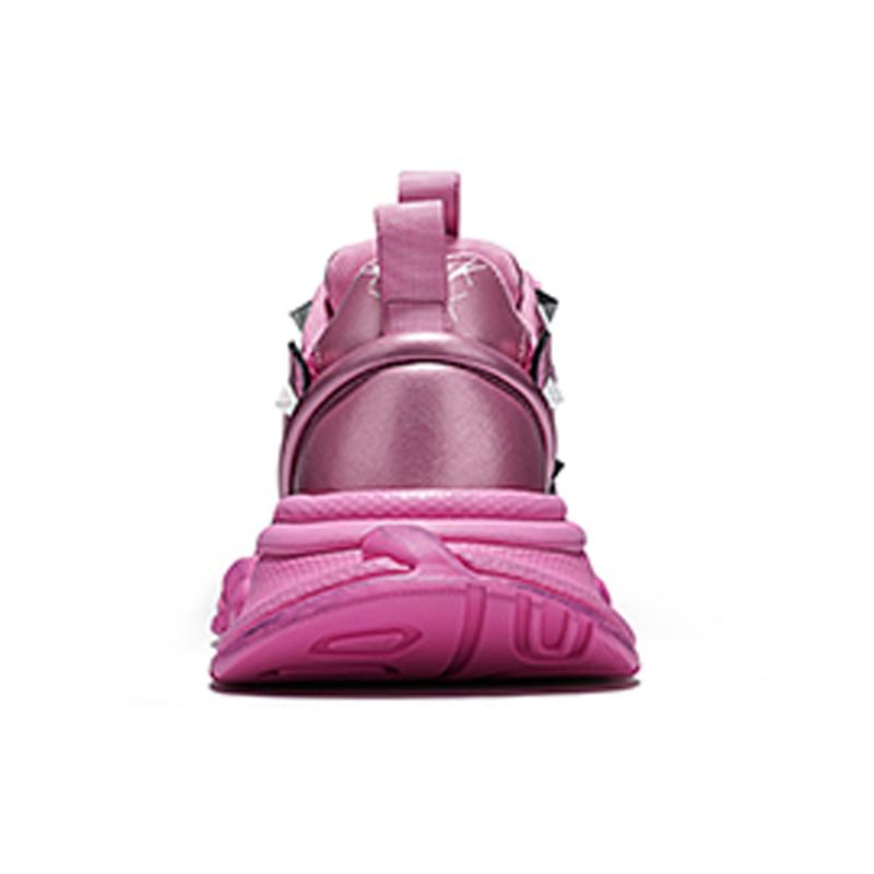 Opp France Rose Red Women’s Retro Dad Shoes Summer Breathable Mesh Casual Shoes