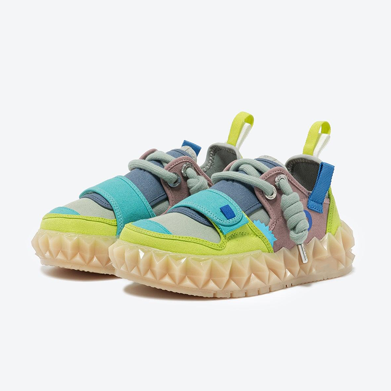 Opp France Same-style Canvas Shoes For Men And Women Thick-soled Casual Shoes Green