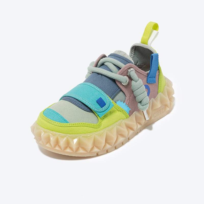 Opp France Same-style Canvas Shoes For Men And Women Thick-soled Casual Shoes Green