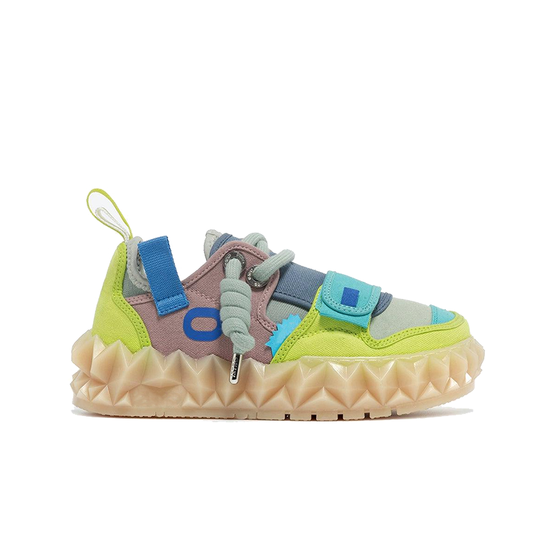 opp france Same-style canvas shoes for men and women thick-soled casual shoes Green