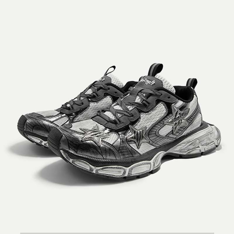 Opp France Silver Breathable Star Anti Slip And Wear-resistant Unisex Sports And Leisure Shoes